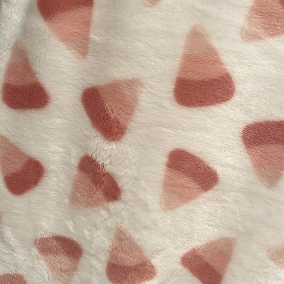 Pink Candy Corn Velvet Plush Throw Blanket - Picture 2 of 3